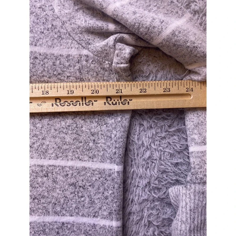 Market & Spruce Sweater Womens Large Striped Open Front Cardigan Rayon Cosy Soft